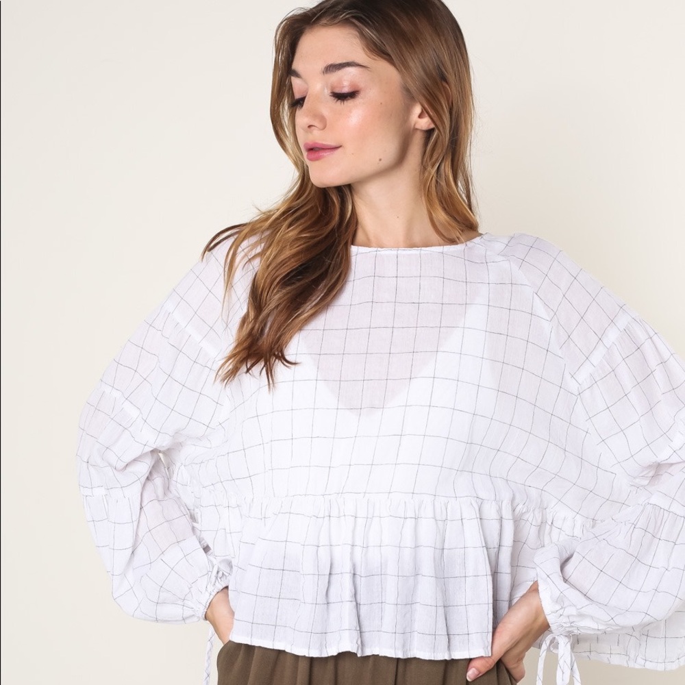 Grid blouse